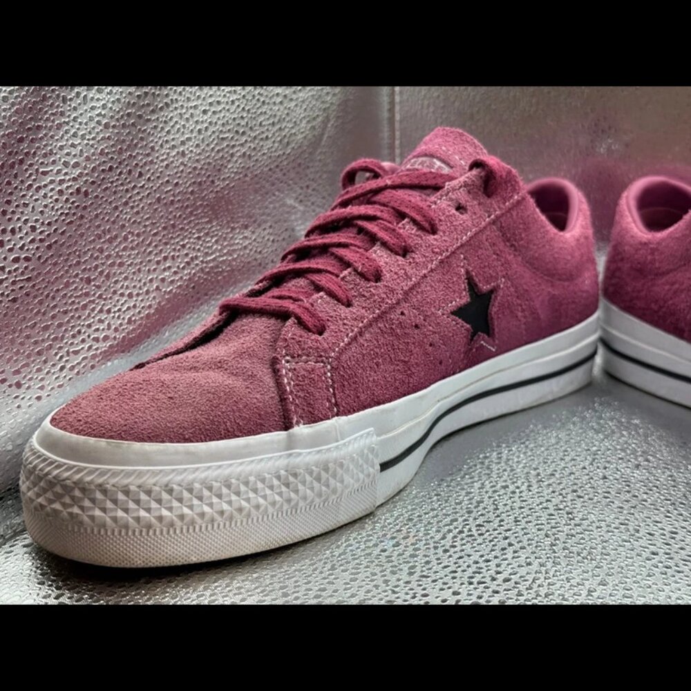 Size 11 Converse One Star Pro X Low Sneaker Mens Legendry Berry Suede Leather‎ - Picture 4 of 11
